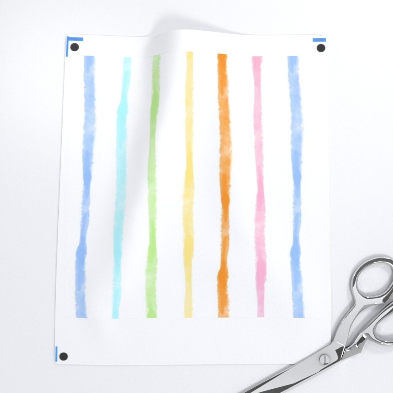 Rainbow Stripes Pastel Modern Abstract Colorful Lines Soft Watercolor Custom Pre-pasted Wallpaper by Spoonflower Pre-Pasted Wallpaper 2FT Wide